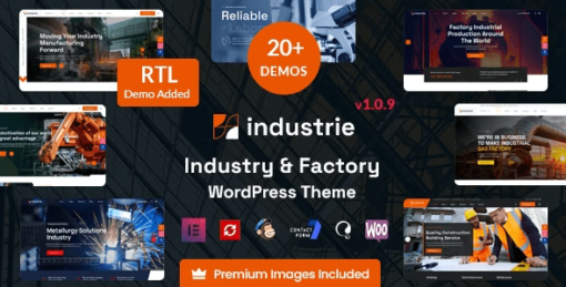 Industrie - Factory & Industry WordPress Theme Free Download